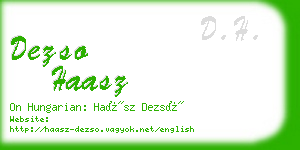 dezso haasz business card